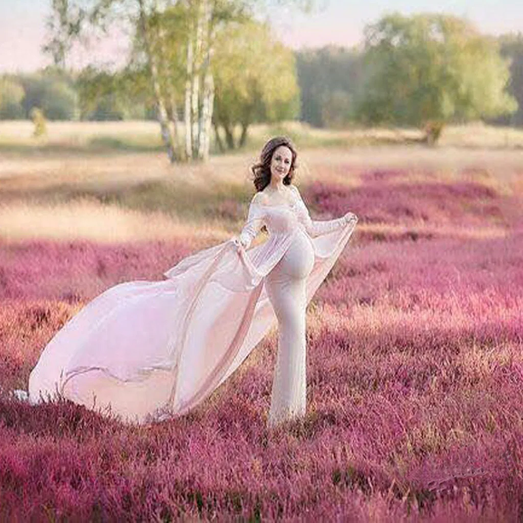 Платье для беременных для будущих мам, реквизит для фотосессии, Одежда для беременных, сексуальное платье с открытыми плечами, длинное платье, новинка