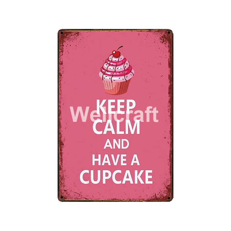 [WellCraft] Keep Calm coffee Beer Princess Smile Cupcake металлические жестяные вывески постеры винтажная живопись смешной пользовательский Декор LT-2035 - Цвет: GLA-5351