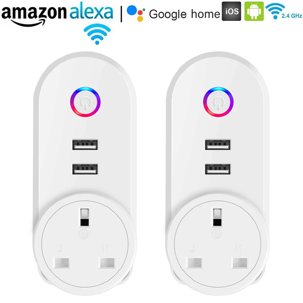

Smart WiFi Plug App Remote Control Socket Smart WiFi Socket Working with Alexa Google Timing Energy Saving No Hub Required D30