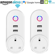 Smart WiFi Plug App Remote Control Socket Smart WiFi Socket Working with Alexa Google Timing Energy Saving No Hub Required D30 Lighting Accessories