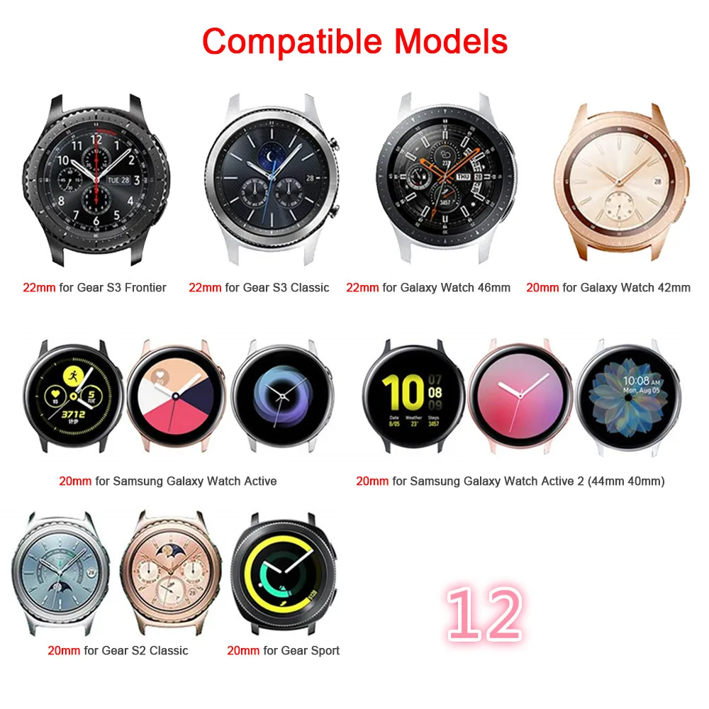 22 мм 20 мм металлический ремешок для samsung Galaxy Watch 42 мм 46 мм gear S3 S2 Браслет для samsung Active 2 1 сменный ремешок для gear S3