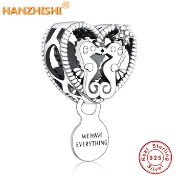 

2020 High Quality100% 925 Sterling Silver Openwork Seahorses Heart Charms Beads Fit Original Fine Bracelets Women DIY Jewelry