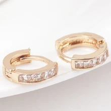 Корейские маленькие позолоченные и посеребренные Кристальные серьги-гвоздики, модные ювелирные изделия, серьги для женщин