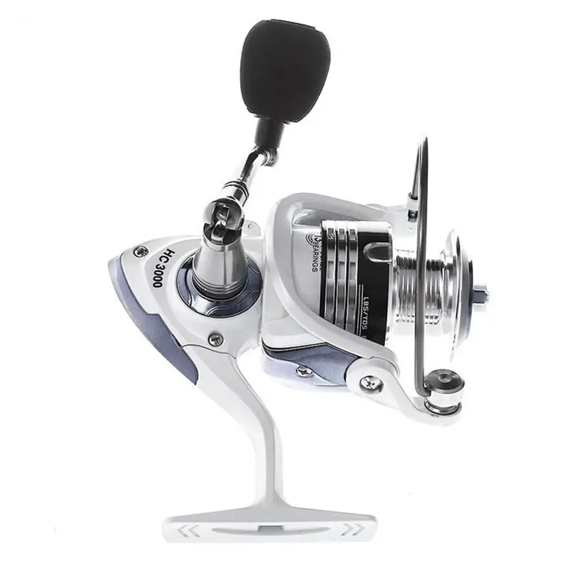 

LIE YU WANG 13 + 1BB Gear Ratio 5.2: 1 Spinning Fishing Reel with Exchangeable Handle Automatic folding for Casting Line HC3000