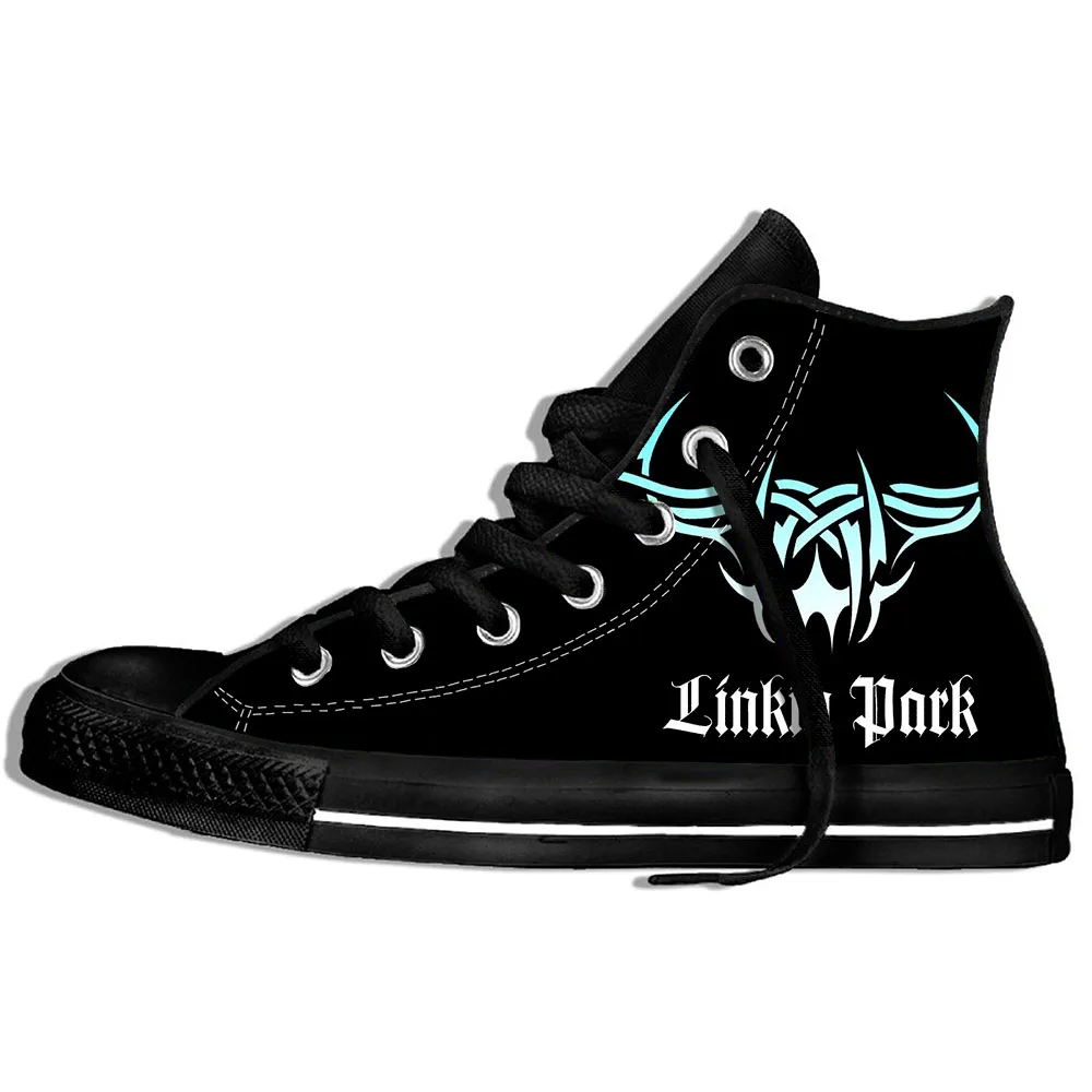Популярные модные высокие кроссовки с принтом Linkin Park унисекс Повседневная легкая обувь - Цвет: Linkin Park 2