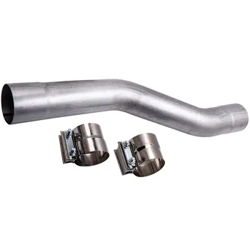 

Top Muffler Delete Pipe 6.0 For Ford 2003 2004 2005 2006 2007 Powerstroke + 2pcs Clamps