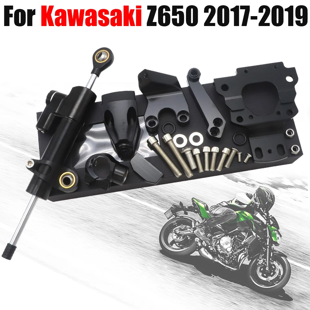 Стабилизатор рулевого демпфера CNC для мотоцикла Kawasaki Z650 2017 2018 2019|Накладки и