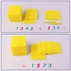 Montessori Decimal Arithmetic Toys Family Edition Set Bank Game Golden Beaded Digital Card Tray Preschool Kids Math Learning Toy 4