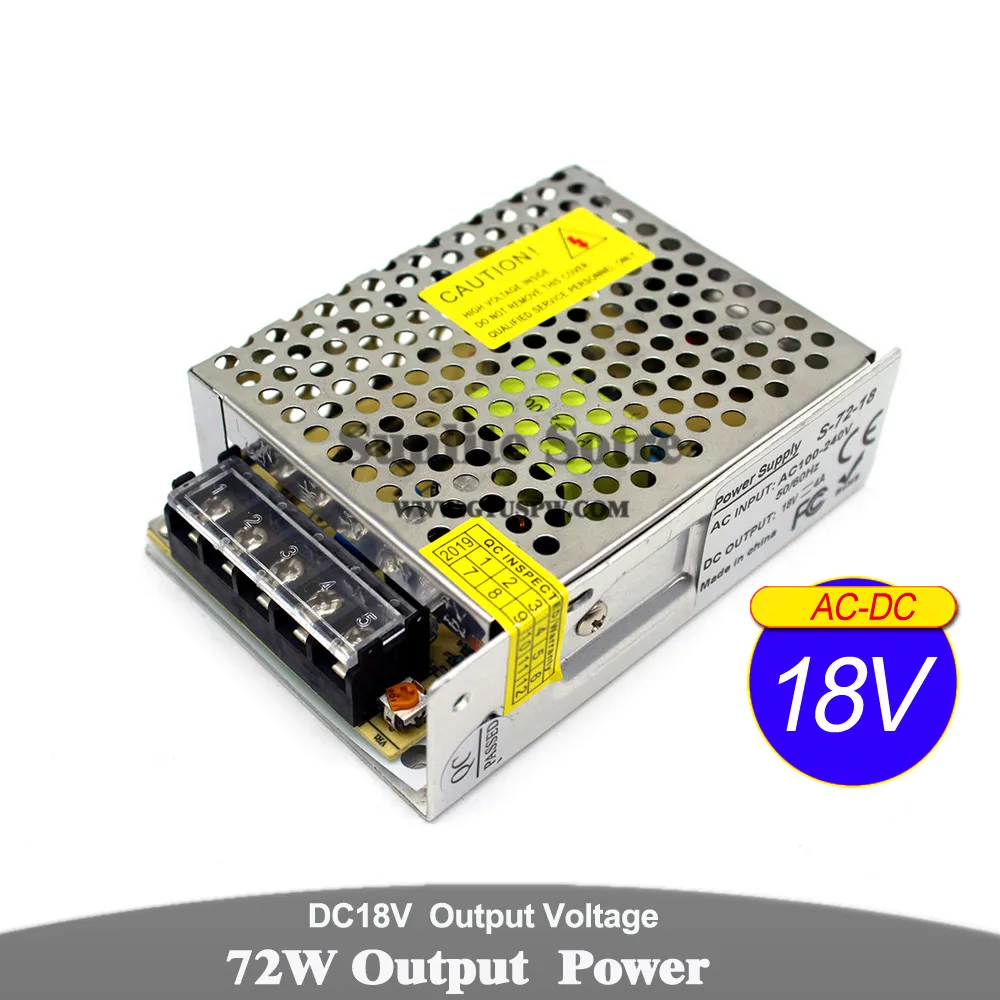 Power Supply DC 12V 15V 18V 24V 36V 48V 48W 60W 72W Lighting Transformers 110v 220v AC to DC12V DC24V DC36V DC48V SMPS For Light