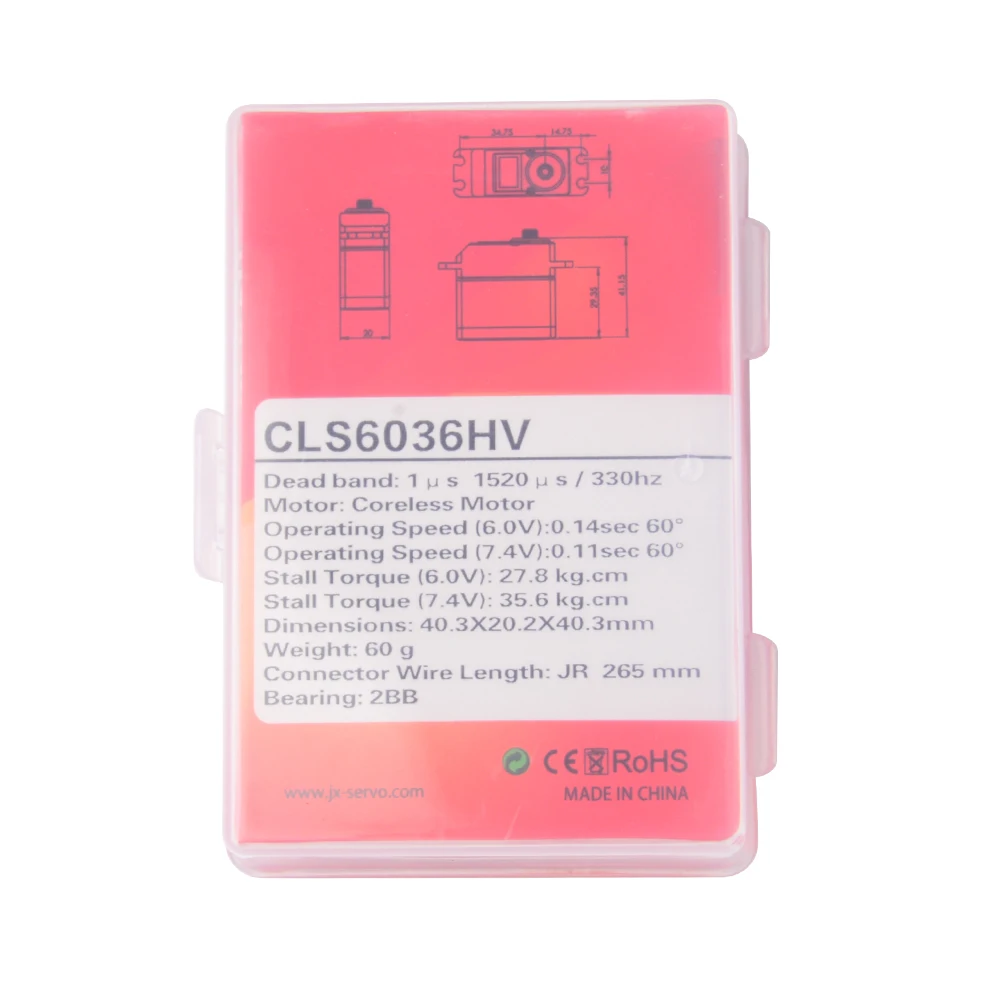Coreless de jx Sobresselentes do Helicóptero de rc 35kg para Peças Servo Digital Cls6036hv 13 Servo digital coreless de jx cls6036hv 35kg