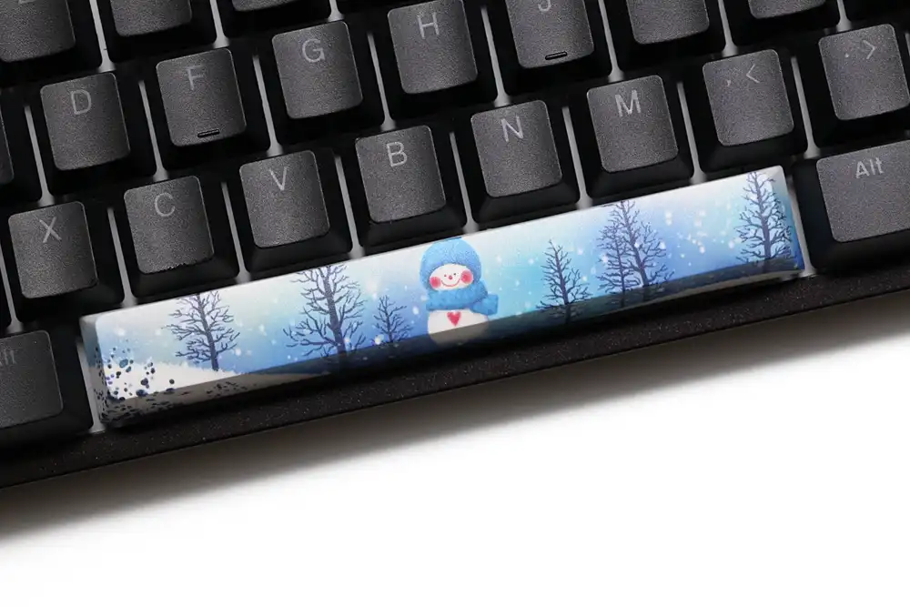 Novelty Allover Dye Subbed Keycaps Spacebar Pbt Custom Mechanical Keyboard Plum Blossom Miku Snowman Ink Painting Matrix Opera Keyboards Aliexpress