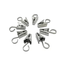 10 шт./лот, высокое качество, сверхтяжелый зажим для шторы, Ванна, Душ, окно, солнцезащитный козырек, занавеска, нержавеющая сталь, зажим, фурнитура для штор