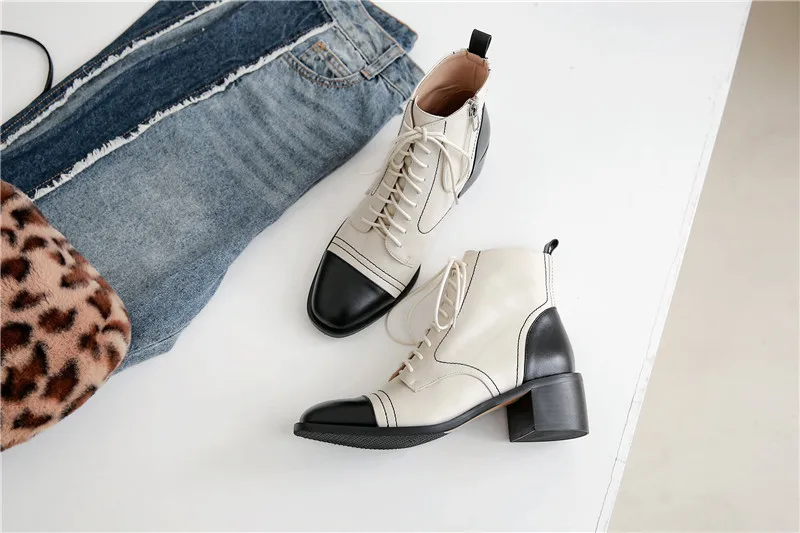 FEDONAS Brand Design Women Genuine Leather Ankle Boots Autumn Winter Party Basic Shoes Woman Side Zipper Round Toe Short Boots