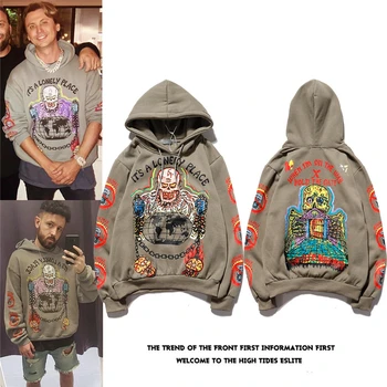 

Kanye West Kids See Ghosts Graffiti Men Sweatshirts Crewneck Hoodie Hip-hop Fashion New Arrived Magpie Streetwear Sweatshirt
