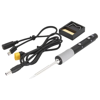 

Soldering Iron Kit Durable 60W LED Type C Interface Smart Station Adjustable Temperature Auto Sleep DC12V 24V Repair Portable