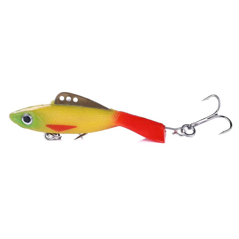 6 1 шт. 6,5 см 19 г подледной рыбалки приманки Wobber искусственная приманка PESCA привести Ratlins VIB для зимней рыбалки - Цвет: 6