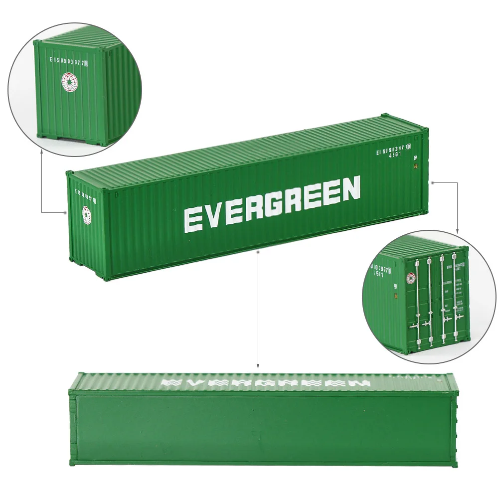 N Scale 1:160 ALL COLORS AVAILABLE! GREEN 2 NEW 40' Shipping Containers 