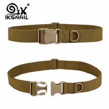 IKSNAIL Мужская Регулируемая тактическая поясная пряжка тактическая Сумка пояс в Военном Стиле спасательный полезный спортивный ремень серии в нескольких карманах