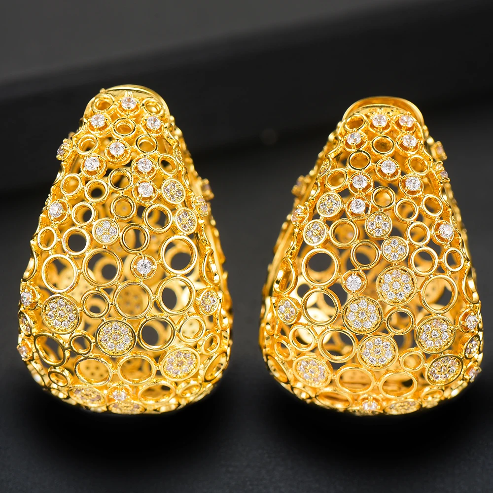 GODKI Jimbora, модные роскошные серьги-кольца, букле d'oreille femme,, для женщин, невесты, свадьбы, актера, модели танцоров, вечерние, шоу