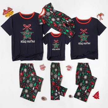 

Christmas Parent-child Set Family Matching Print Pajamas Suit Adult Kids Sleepwear Nightwear New Photgraphy Prop Party Clothing