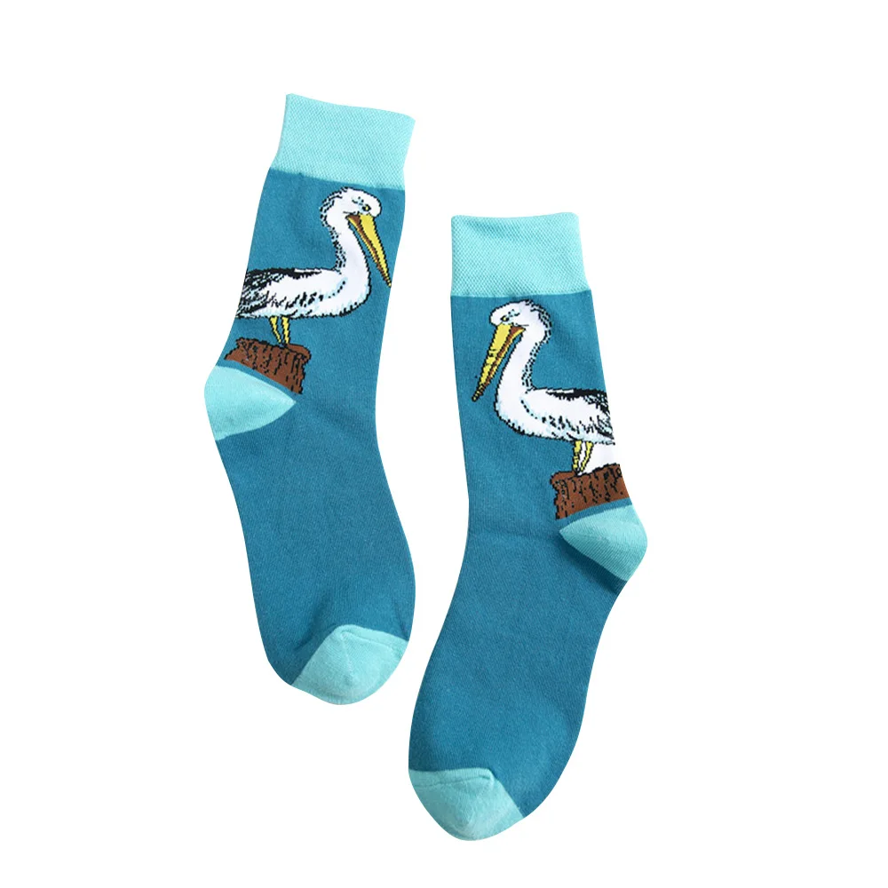 bird Harajuku Clown Chicken Skateboard Socks Happy Cotton Men Women Socks Funny Socks Fashion Hip Hop Men Trend Socks - Цвет: bird