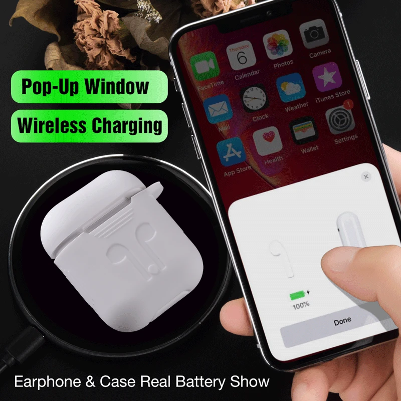 

i80 TWS Pop up Bluetooth 5.0 Earplug Replica 1:1 Air 2 Wireless Headsets Earphone For Phone PK W1 Chip Redmi Airdots i30 i60 TWS