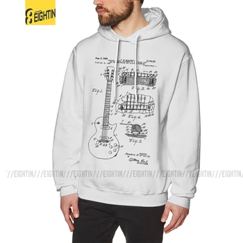 

Hipster Hoodie Men's Patent Acoustic Electric Guitar Music Pure Cotton Sweatshirt Printed Pullovers