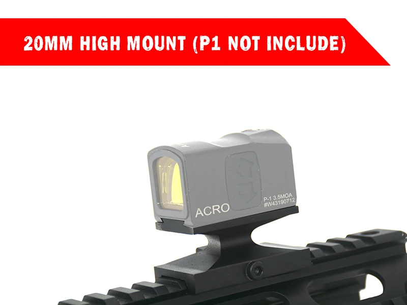 Красный точка рефлекторный прицел Aim Acro P1 для пистолета RMR голографический прицел охотничий оптический прицел - Цвет: HIgh mount