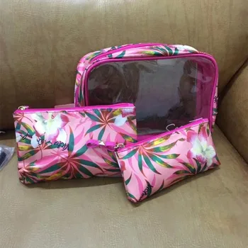 

3pcs/set Portable PVC Cosmetic Bag Outdoor Travel Waterproof Wash Bag Fashion Transparent Makeup Case