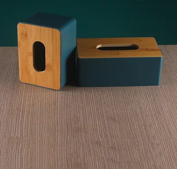 

Jia-gui luo Bamboo Modern Seat Type napkin holder box napkins holder tissue box holder for car paper towels D004