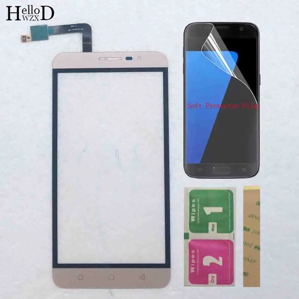 5,5 ''сенсорная панель для Coolpad Y82 Y82-520 y82-820 B770 дигитайзер панель сенсорный экран сенсор Переднее стекло 3M клей защитная пленка - Цвет: Gold