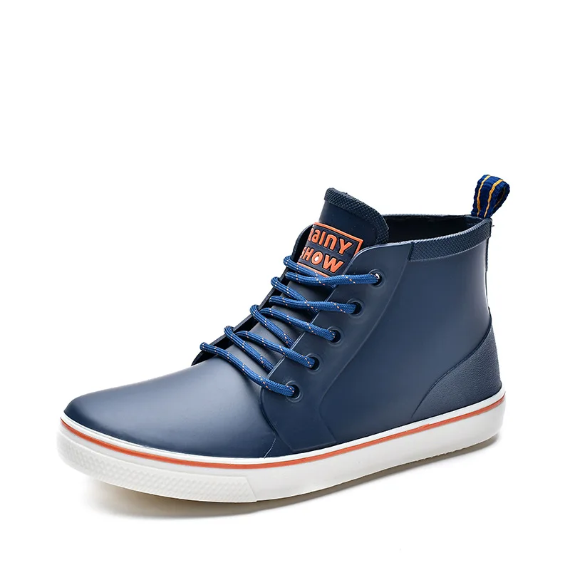 Cena Dropshipping 2019 Rainboots antypoślizgowe buty do wody połowów buty krótkie kalosze na deszcz Bot ogród buty mężczyźni miłośników buty