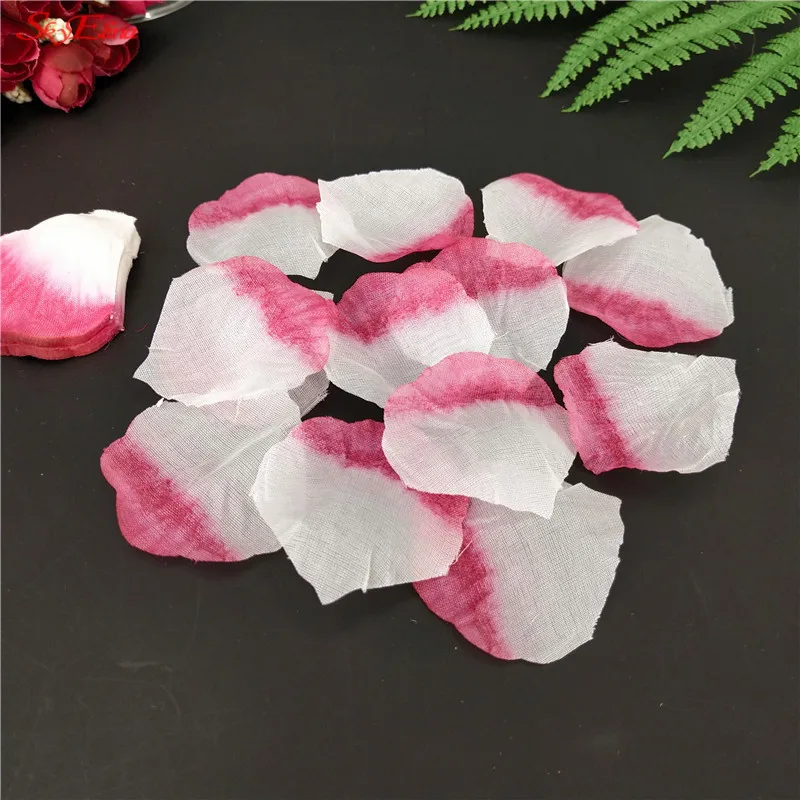 white pink 1000 шт лепестки роз шелковая искусственная Роза лепестки для свадебной вечеринки невесты конфетти декорация Свадебные Petalas 9Z - Цвет: white pink