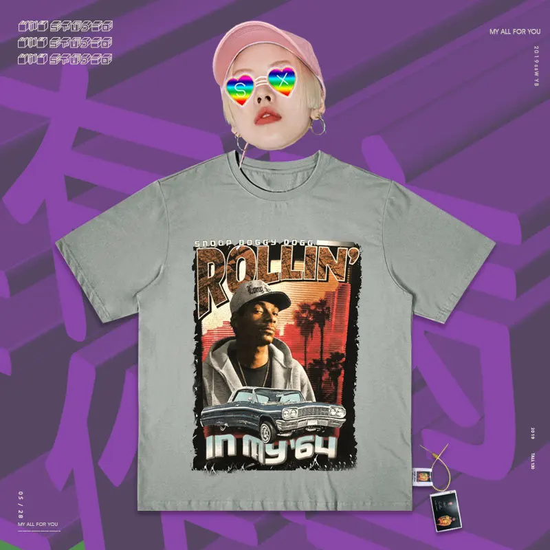 Рэп хип-хоп рэп певец Snoop Dogg Shi Nu Than Gogo Do Old Lover Like Poster Футболка мужская - Цвет: gray