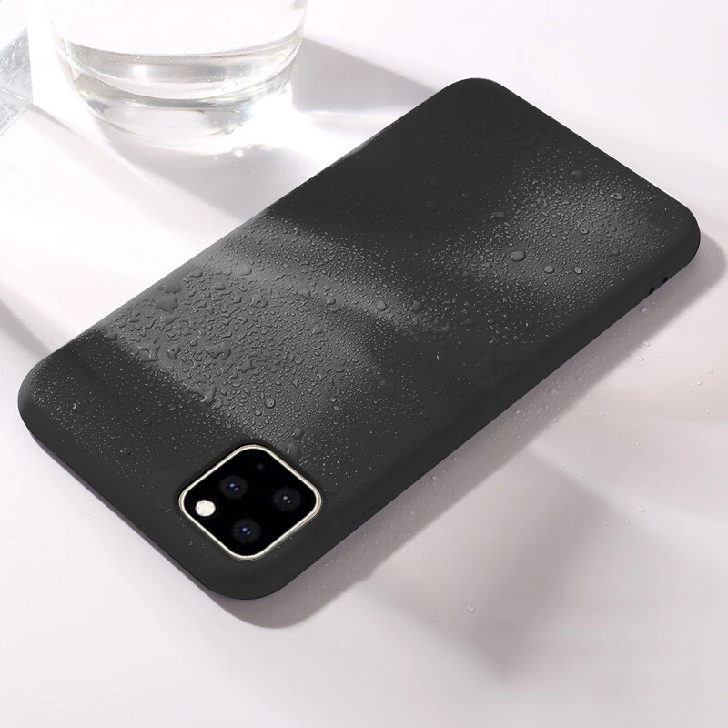 Жидкий чехол для Apple iPhone 11 Pro Max TPU силиконовый мягкий чехол для iPhone 11/11 Pro матовый цвет задняя крышка чехол capa