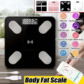 

Smart Body Fat Scale Monitor Bathroom Scales Digital Body Weight Machine Measuring Scale bluetooth charging / battery type
