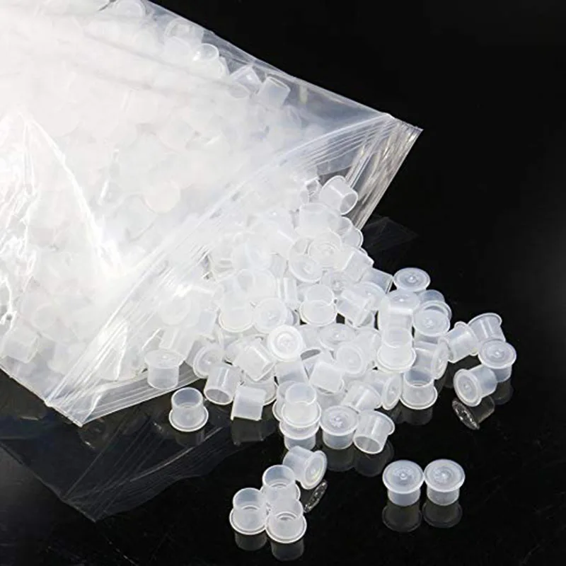 Профессиональные 14*12 мм чернила для татуажа колпачки белые пластиковые одноразовые пигментные чернила для татуажа колпачки с основой