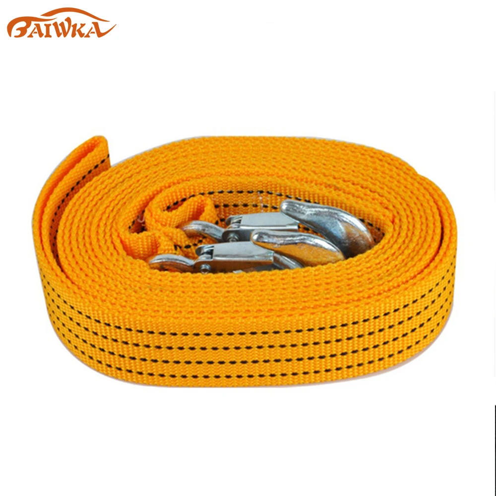 3M 3 Ton Car Traction Rope Towing for Heavy Duty Tow Strap with Hooks High Strength Nylon Auto Emergency Tools | Автомобили и