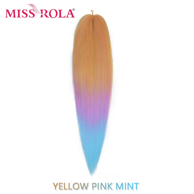 Miss Rola Synthetic 28Inch 100G NEW COLORS Hair Extension Yaki Straight Jumbo Braiding Hair Pre-Stretched Braid Kanekalon Hair 28INCH 100G
