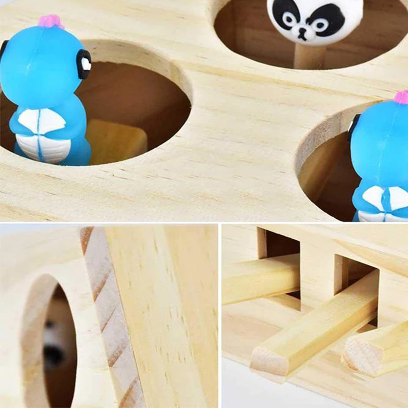 HIPET интерактивные деревянные игрушки для кошек, забавные игрушки для кошек, игрушки для кошек, обучающие игрушки для кошек с 3/5 отверстиями