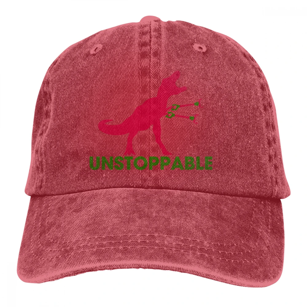 Unstoppable T-rex Casquette черные унисекс Мужские Женские джинсовые бейсболка с ремешком кепки Регулируемая шляпа для гольфа папа