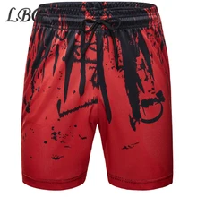 Летние шорты с принтом Мужские повседневные шорты Sunga Masculina свободные быстросохнущие пляжные шорты с эластичной резинкой на талии США