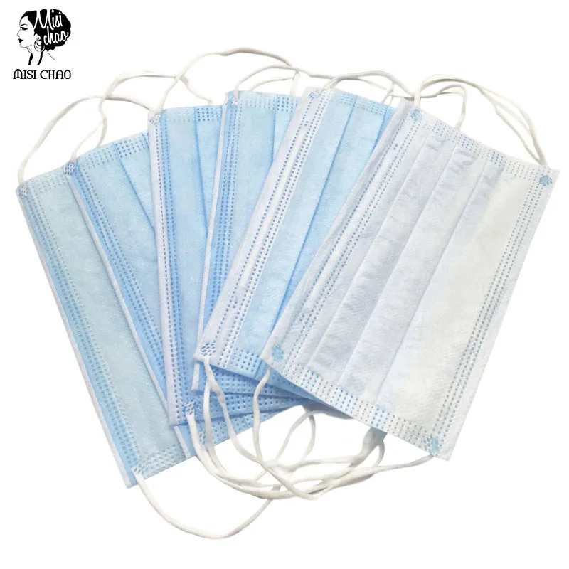 

10pcs Face Mouth Mask Facial Protective Dust-Proof Disposable Masks Air Pollution 3 Layers Earloop Cover Mask Anti-Dust