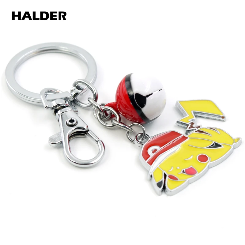 KS0015 HALDER Покемон карманные монстры Пикачу бросок poke ball Bell кулон брелок для рюкзака аксессуары безделушки автомобильный брелок