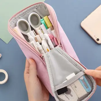 

Standing Pencil Case Pencil Pouch Simple Pencil Bag Portable for School Students T3LB