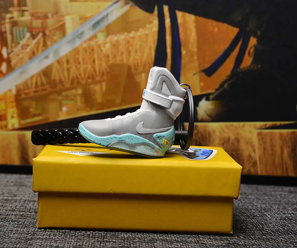 a shoe w rope Дропшиппинг aj1 offwhite Chicago Unc брелок в виде кроссовка Air Jordan 1 3D мини-кроссовки запатентованный спортивный обувной брелок с кроссовком - Цвет: a shoe w rope