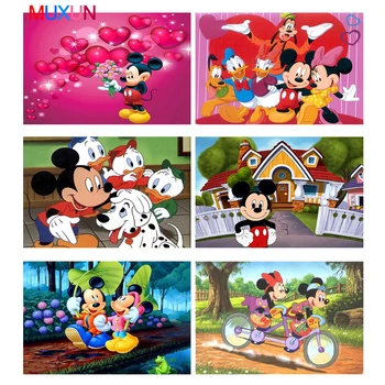 

100% Full Round 5D Diy Diamond Painting Full Square Cartoon Mickey Mouse Diamond Inlay Diamond Embroidery Home Decoration Rp498