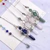 1PC Natural Crystal Small Merkaba Pendulum Pendants Star Class Hexagon Pillar Scepter Reiki Healing Stone Men Women Jewelry Gift 5