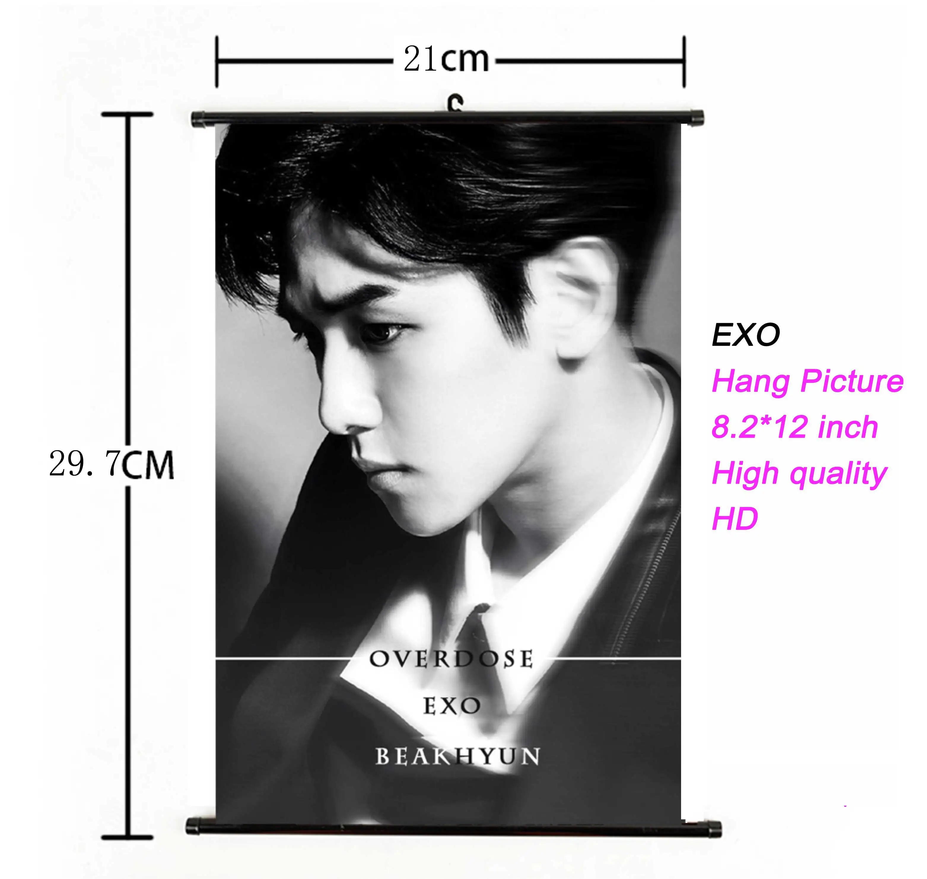 K-pop EXO альбом висячая картина фото плакат Kpop EXO висячий плакат ткань 21*30 см Высокое качество для поклонников Коллекция подарков