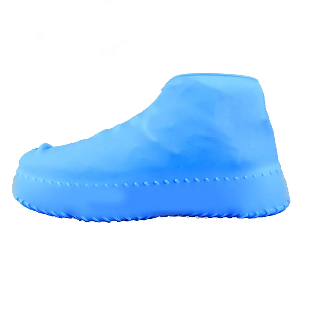 Waterproof Shoe Covers Cycling Rain Reusable Silicone Elastic Anti-Slip Protection for Outdoor FK88 - Цвет: Синий